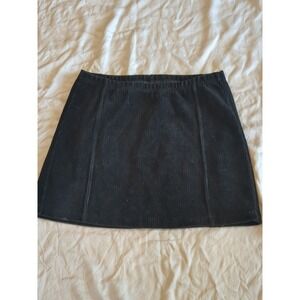 Goddesswear Corduroy Mini Skirt Black Size 1 Waist 26"